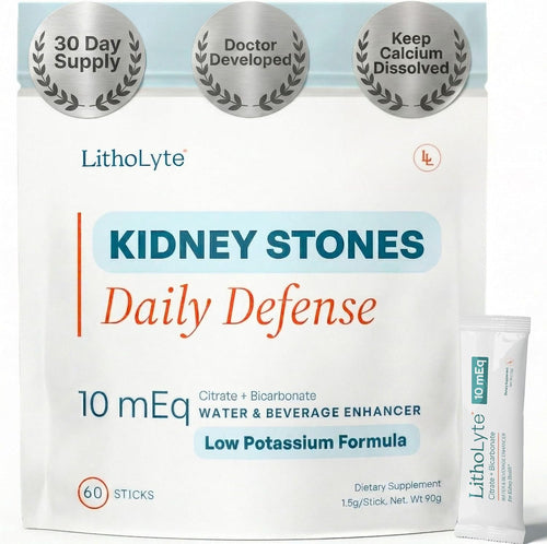10Meq | Water & Beverage Enhancer for Kidney Health | Citrate & Electrolytes for Kidney Protection | Science-Based Support beyond Cleanse, Detox, or Stone Dissolver Supplements | 60 Sticks