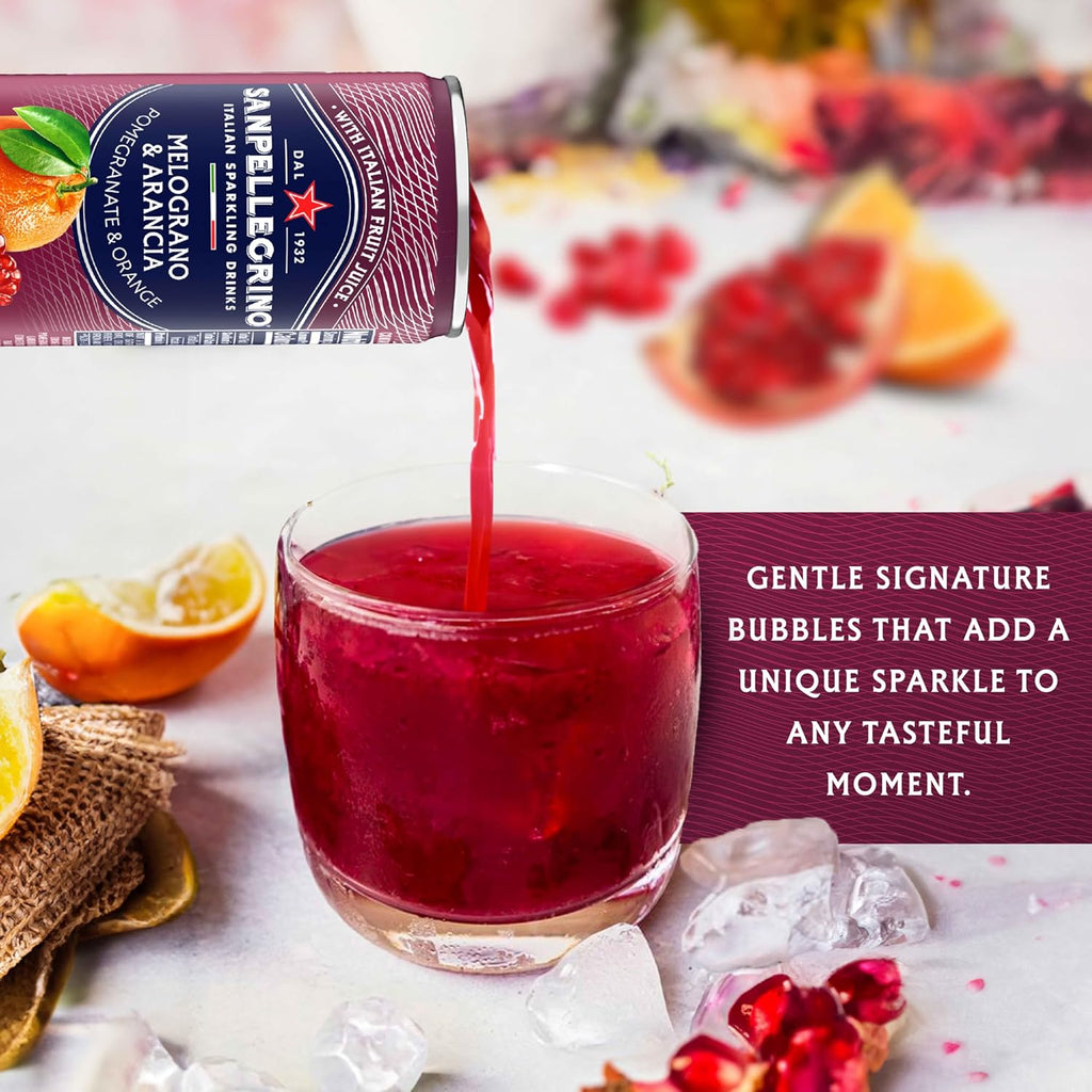 Sanpellegrino Crafted Soda Italiana, Pomegranate & Orange, 24 Pack