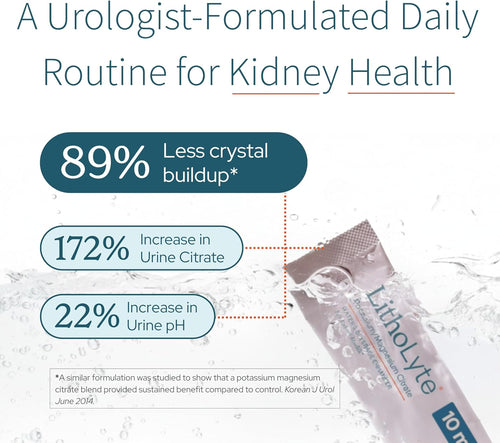 10Meq | Water & Beverage Enhancer for Kidney Health | Citrate & Electrolytes for Kidney Protection | Science-Based Support beyond Cleanse, Detox, or Stone Dissolver Supplements | 60 Sticks