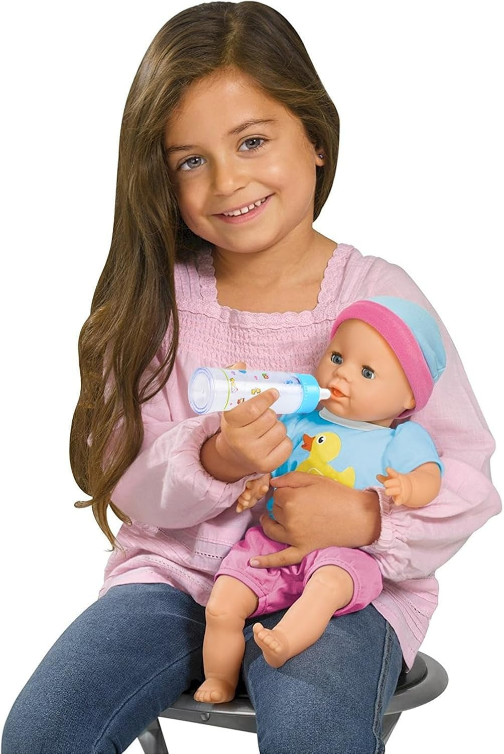 Baby Doll Bottle Accessories - 6 Pcs Magic Milk Feeding Toys Light Purple