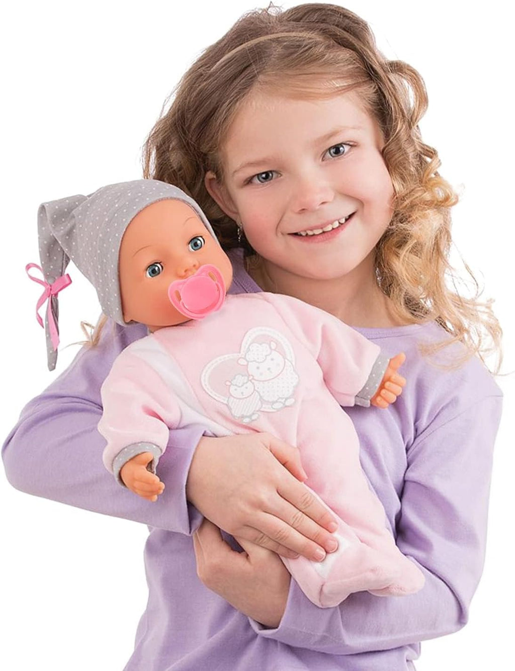 Baby Doll Bottle Accessories - 6 Pcs Magic Milk Feeding Toys Light Purple