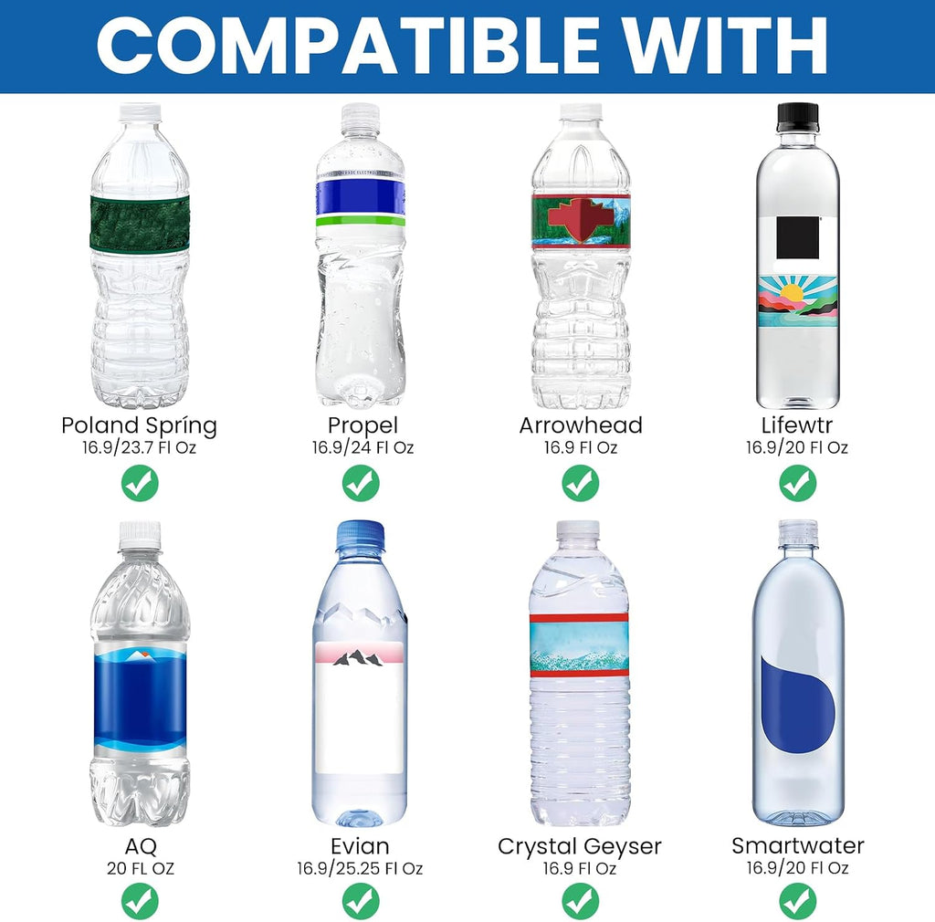 Disposable Water Bottle Sleeve for Smartwater 16.9/20 Fl Oz, Black