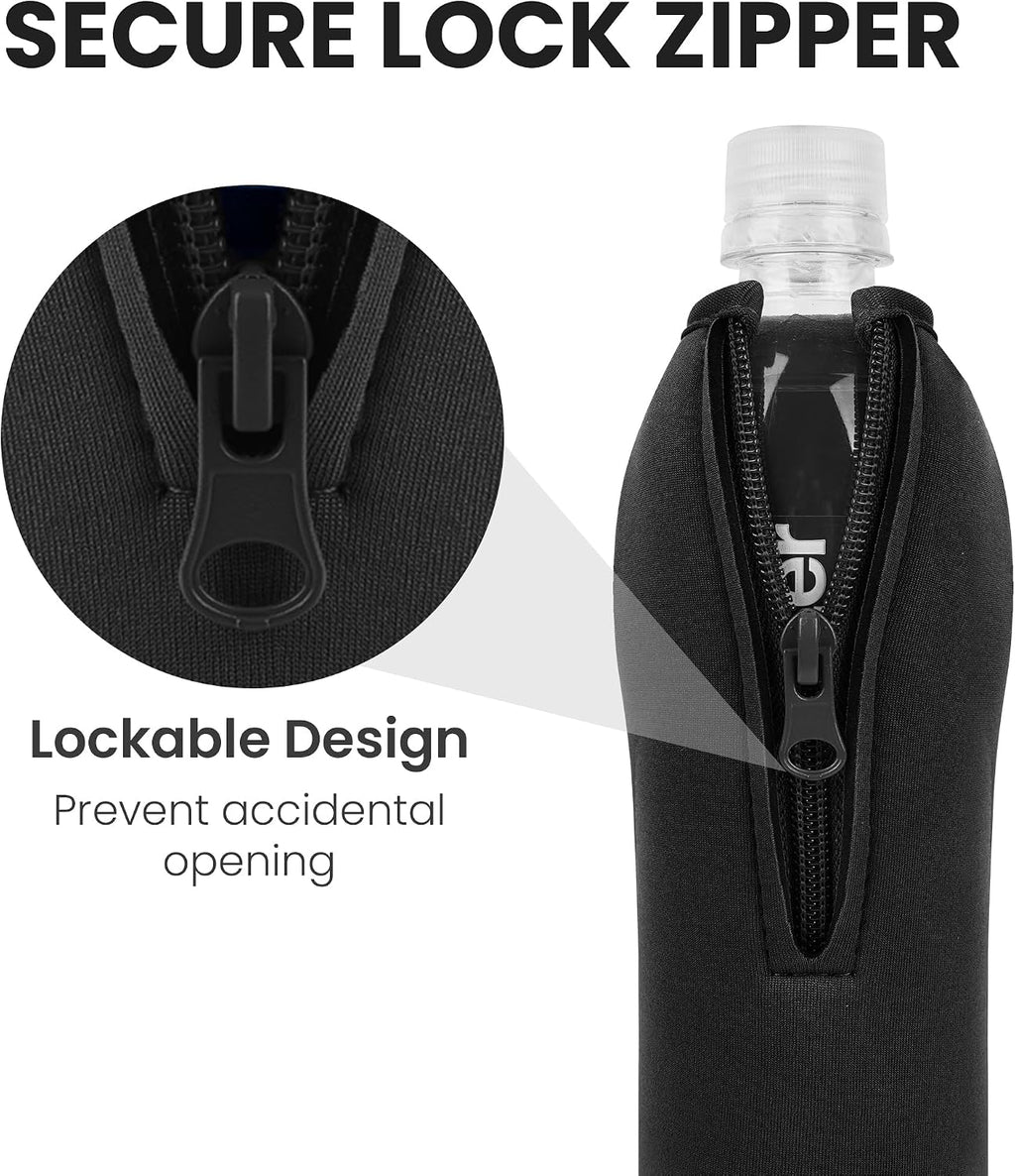 Disposable Water Bottle Sleeve for Smartwater 16.9/20 Fl Oz, Black