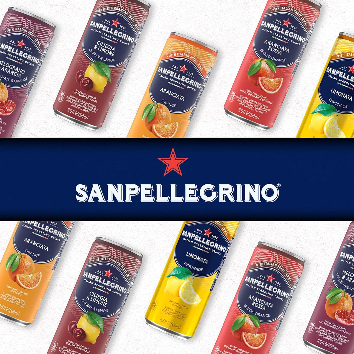Sanpellegrino Crafted Soda Italiana, Pomegranate & Orange, 24 Pack