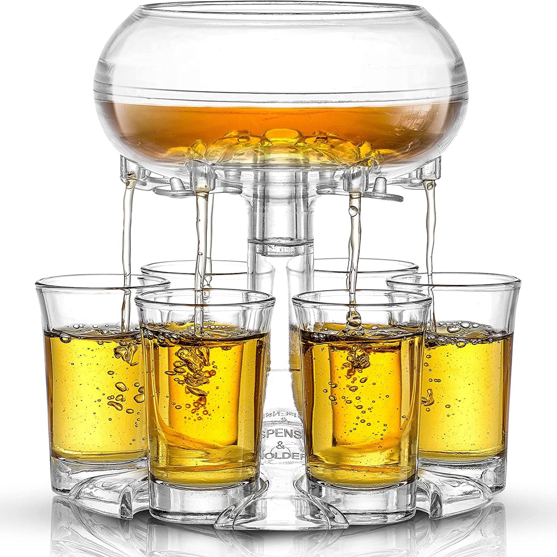 6-Shot Glass Wine Dispenser Rack