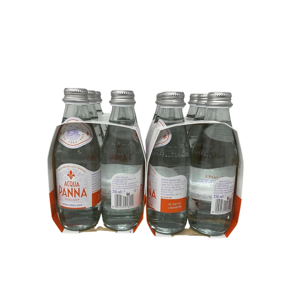 Aqua Panna Natural Spring Water 250 Ml 8.8 Fluid Ounce Glass Bottles (12 Pack) – Premium Still Water Imported from Italy – Packaged by ™